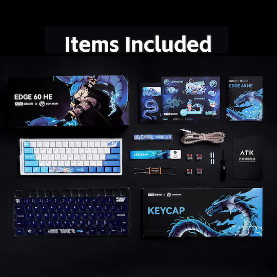 ATK EDGE 60 HE Master Ηall Effect Gaming Πληκτρολόγιο 60% με Gateron Magnetic Jade Pro διακόπτες και RGB φωτισμό (Αγγλικό US) Leviatan