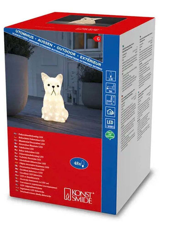 Figurină De Crăciun Iluminată Konstsmide Câine 48 Leduri 33cm 6258-103