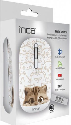 Inca IWM-242K Безжичен Мишка Бял