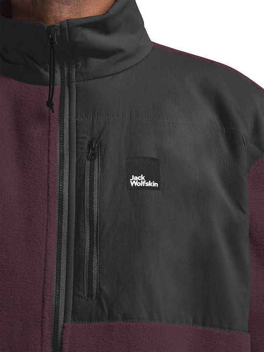 Men's Fleece Cardigan Pink