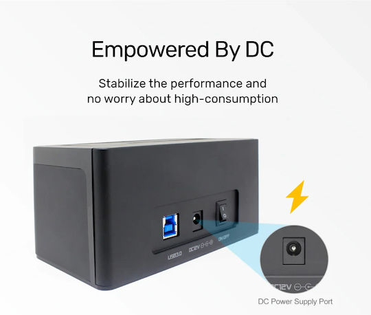 Unitek Y-1078 Hard Drive Docking Station SATA 2.5" / 3.5" with Connection USB 3.0 (Y-1078)