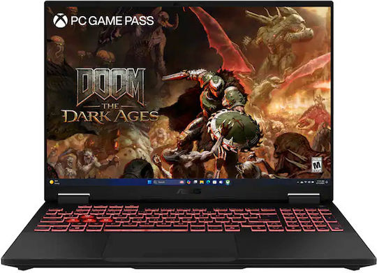 Asus TUF Gaming A16 FA608UP-A16.R95070 16" FHD+ 165Hz (Ryzen 9-270/32GB/1TB SSD/GeForce RTX 5070/W11 Home) Jaegar Gray (International English Keyboard)