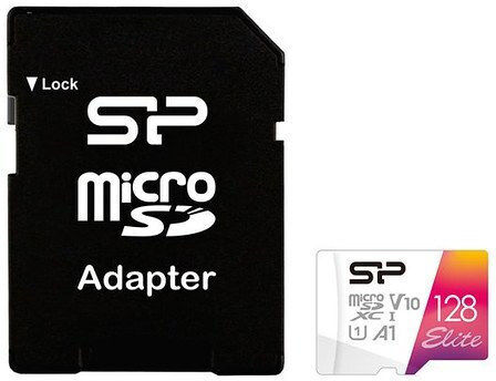 Silicon Power Elite SDXC 128GB V10 A1 UHS-I 100MB/s Cu Adaptor