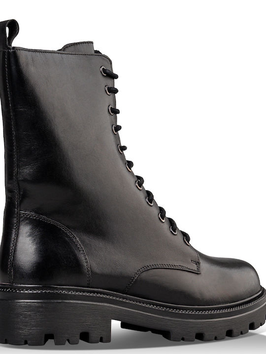 Leather Women's Ankle Boots Black