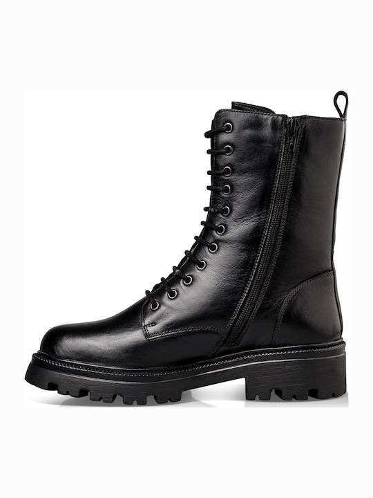 Leather Women's Ankle Boots Black