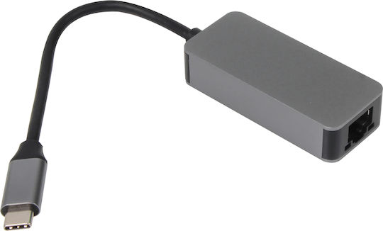 VCOM Αντάπτορας Δικτύου USB-C με Ενσύρματη Σύνδεση Ethernet