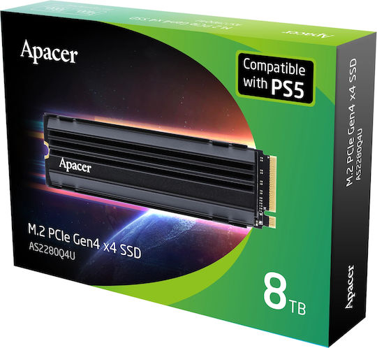 Apacer AS2280Q4U SSD 1TB τύπου M.2 με σύνδεση PCI Express 4.0 (PS5 Compatible) AP1TBAS2280Q4U-1