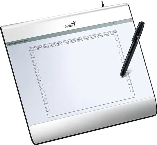 Genius EasyPen i608 Γραφίδα Σχεδίασης χωρίς Οθόνη Ασημί