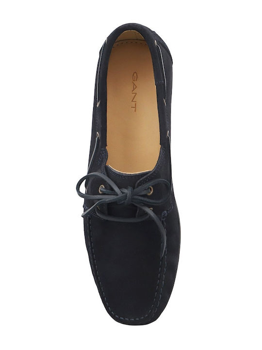 Wilmon Δερμάτινα Ανδρικά Loafers σε Μπλε Χρώμα