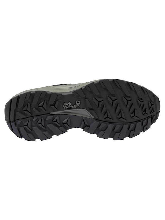 Jack Wolfskin Hike Ανδρικά Ορειβατικά Παπούτσια Αδιάβροχα Μαύρα