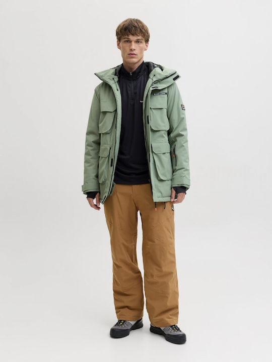 Jack & Jones 12284695 Ανδρικό Μπουφάν για Σκι & Snowboard Πράσινο