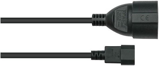 Kabelmeister IEC C14 - IEC C14 Cable 1m Μαύρο SK1402-S010