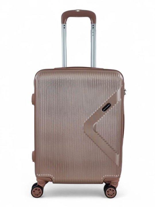 Playful Bags Travel Suitcases Hard Pink/Gold with 4 Wheels