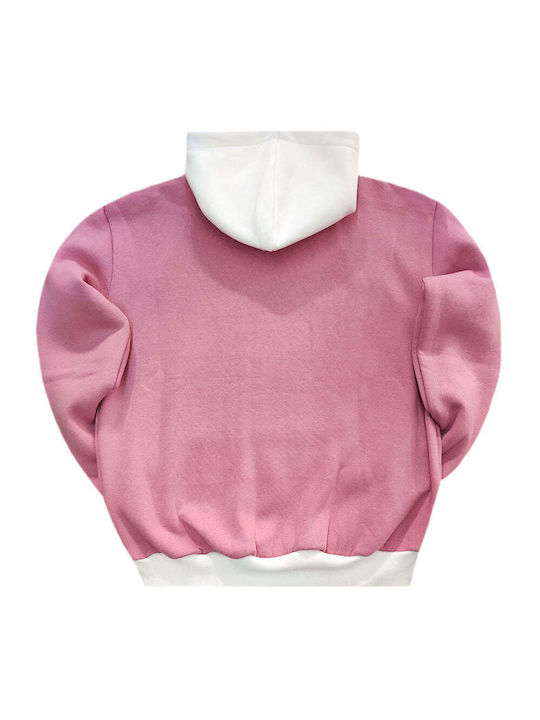 Суитшърт с Качулка Pink, White