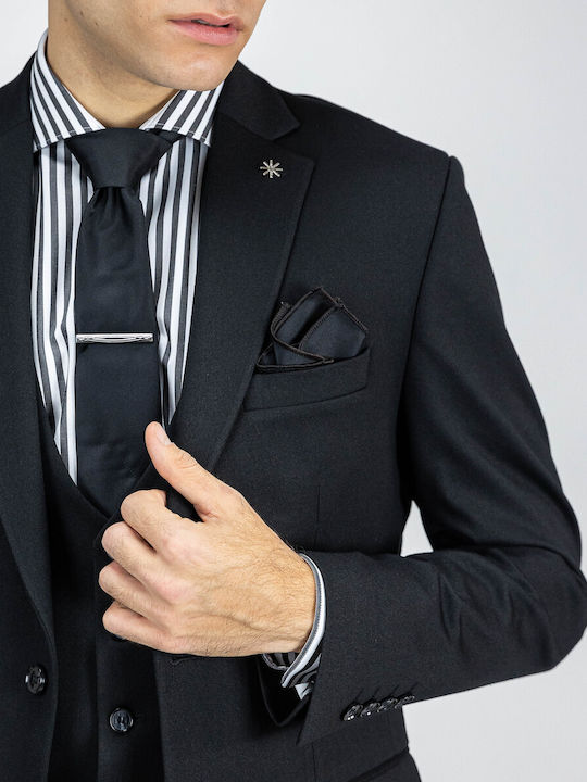 Men's Winter Suit Slim Fit Black