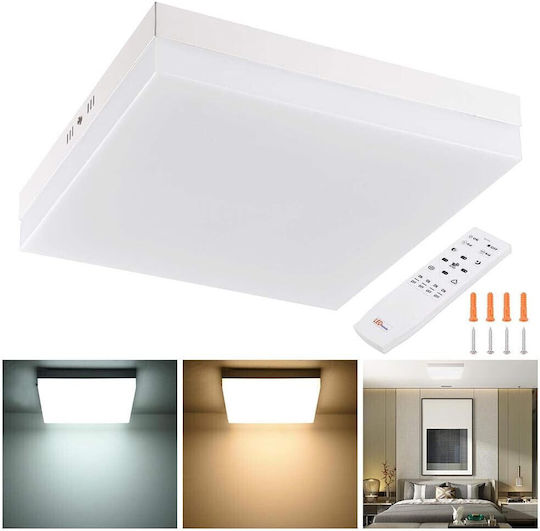 Lightplanet Pătrat Panou LED Putere 12W cu Alb Cald Lumini