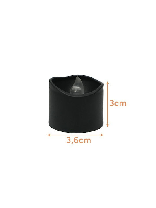 Lustră Decorativă Lumânare Negru 12buc