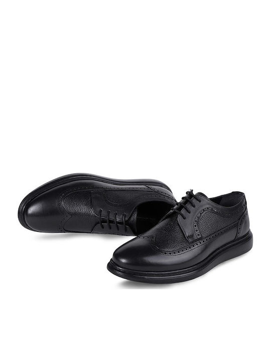 Δερμάτινα Ανδρικά Oxfords Μαύρα