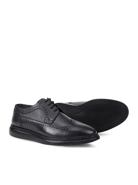 Δερμάτινα Ανδρικά Oxfords Μαύρα