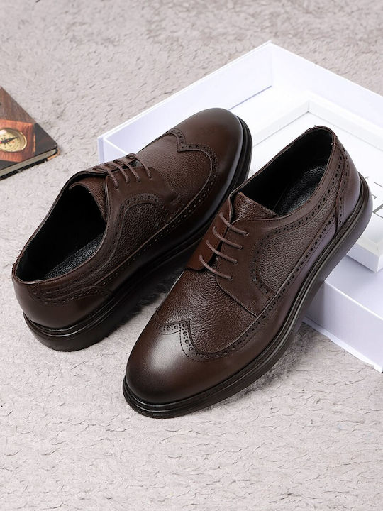 Δερμάτινα Ανδρικά Oxfords Καφέ