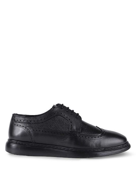 Δερμάτινα Ανδρικά Oxfords Μαύρα