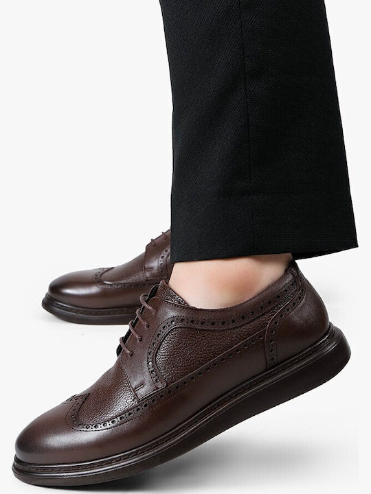 Δερμάτινα Ανδρικά Oxfords Καφέ