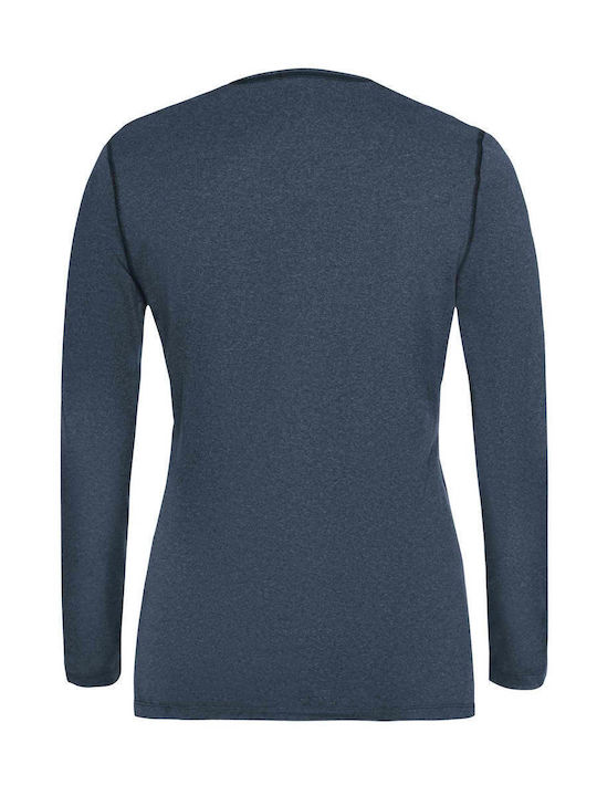 Jack Wolfskin Bluza termica pentru femei cu maneci lungi Albastru