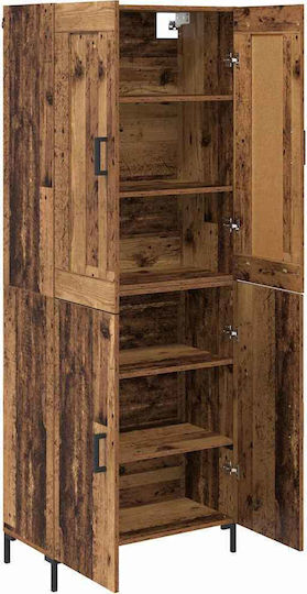 Biblioteci Highboard Lemn Vechi (2 Bucăți) 69,5x34x180 cm