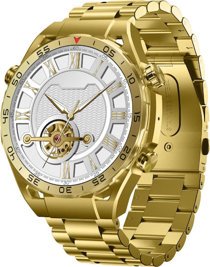 Gravity GT13-2 52mm Smartwatch mit Pulsmesser (Gold)