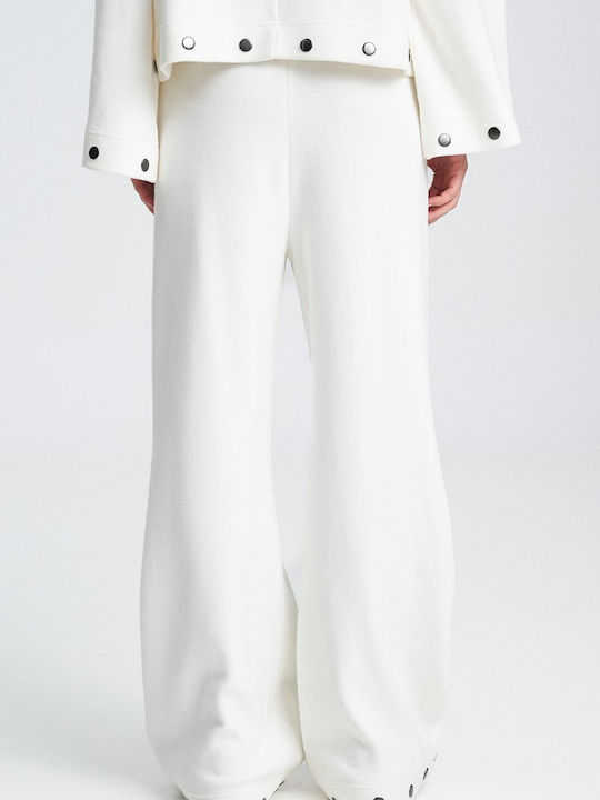 Dama Tesatura Pantaloni Alb