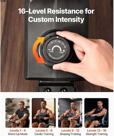 Home Rowing Machine with Magnetic Resistance