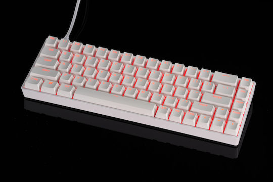 Madlions FIRE 68 Pro Gaming Μηχανικό Πληκτρολόγιο 65% με Magnetic διακόπτες και RGB φωτισμό (Αγγλικό US) Λευκό