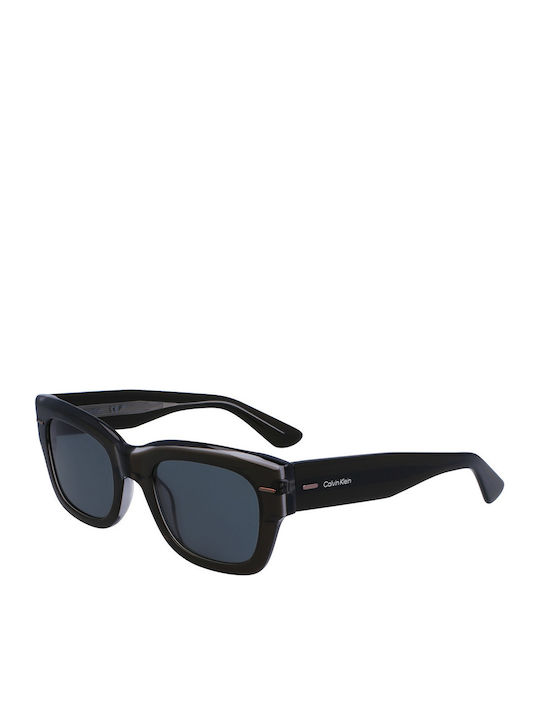 Calvin Klein Feminini Ochelari de soare cu Negru Cadru și Gri Lentilă CK23509S 059