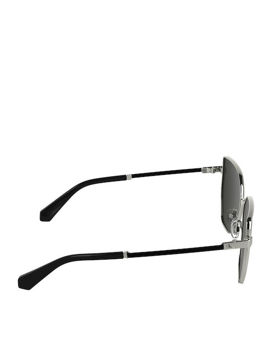 Calvin Klein Feminini Ochelari de soare cu Argintiu Cadru și Gri Lentilă