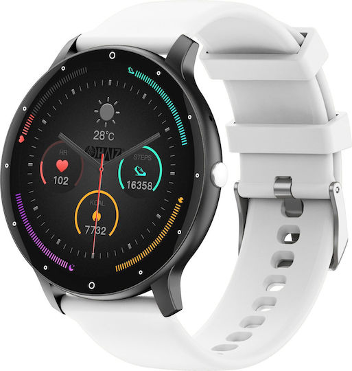 Gravity GT1 PRO 46mm Smartwatch with Heart Rate Monitor White
