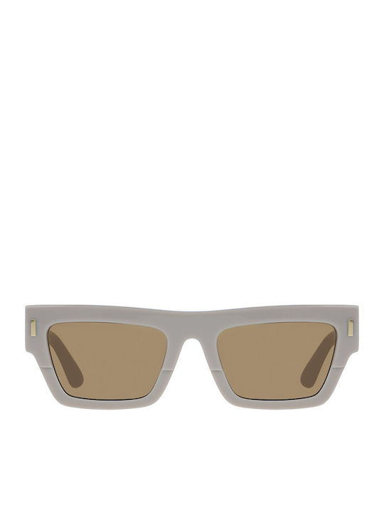 Calvin Klein Unisex Sunglasses with Beige Plastic Frame and Brown Lens CK25510S 209