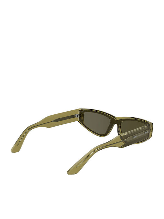 Calvin Klein Unisex Sunglasses with Green Plastic Frame and Green Lens CK24534S 278