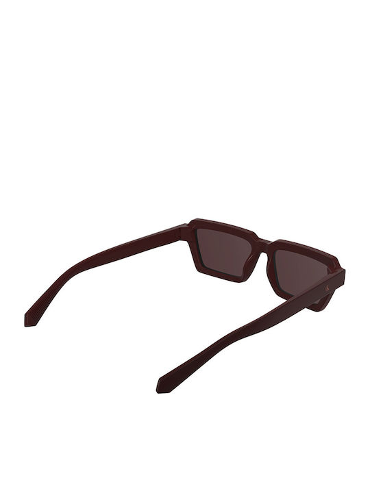 Calvin Klein Feminini Ochelari de soare cu Burgundy Cadru și Roșu Lentilă