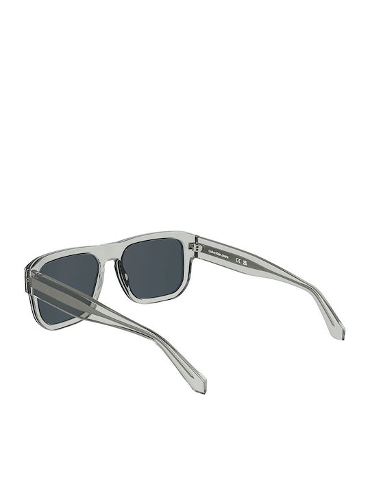 Calvin Klein Unisex Ochelari de soare cu Transparent Cadru și Gri Lentilă CKJ24607S 012