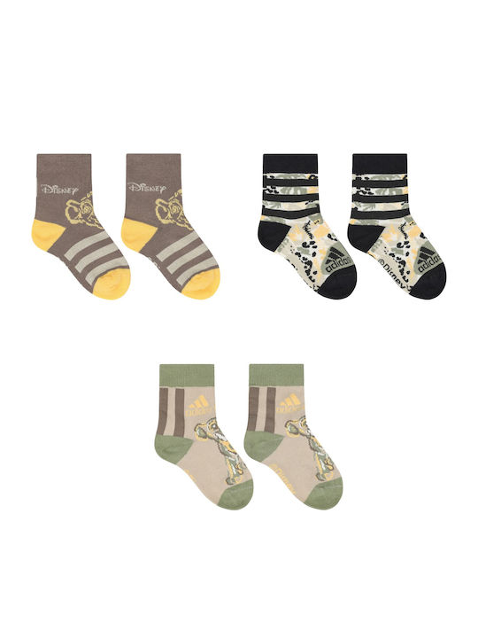 adidas Kids' Socks Lion King Brown / Chalk White / Wonder Beige 3 Pairs