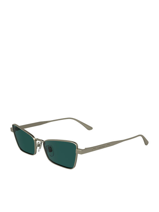 Calvin Klein Feminini Ochelari de soare cu Argintiu Cadru și Verde Lentilă CK24110S 716