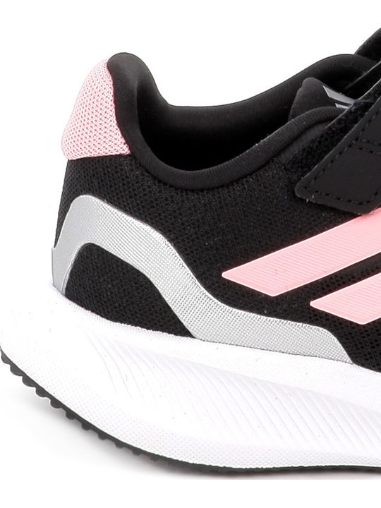 Runfalcon 5 Runfalcon 5 Kids Sports Shoes Running with Hoop & Loop Closure Core Black / Pink Spark / Silver Metallic