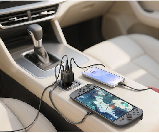 Belkin Car Charger 75W with Ports: 1xUSB 1xType-C with Cable Type-C