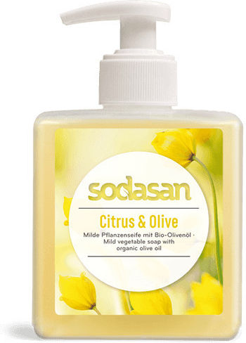 Organic Citrus Olive Liquid Soap Shower Gel 300ml Sodasan