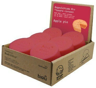 Solid Shower Gel Apple Pie Bio 12 Pcs X 55g Biolu