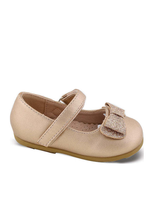 Kids Anatomic Ballerinas with Hoop & Loop Closure Black