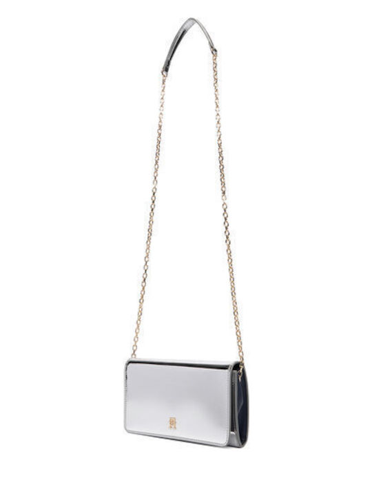 Tommy Leder Damentasche Schultertasche Silber