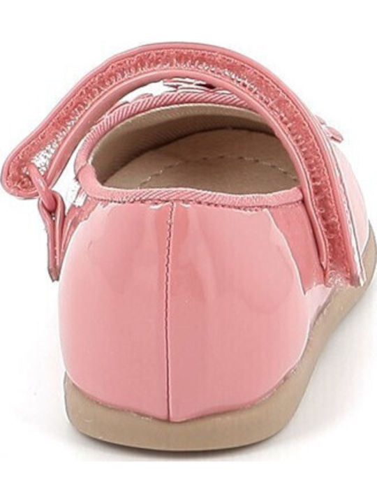 Παιδικές Μπαλαρίνες mit Bügel- und Schleifenverschluss Lackleder Rosa