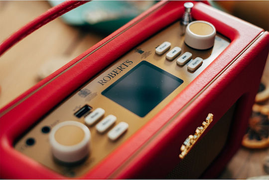 Roberts Revival IStream3L Настолен Радиоприемник DAB+ с Bluetooth и USB Класически Червен