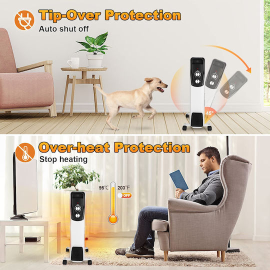 Маслен радиатор с 11 ребра 2500W